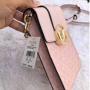 New Michael Kors purse crossbody phone case Pink Ballet Gold